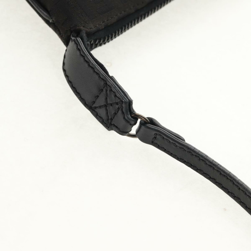 【日本直送】FENDI Zucchino帆布單肩包 黑色 銀色 正品 am9929V-8