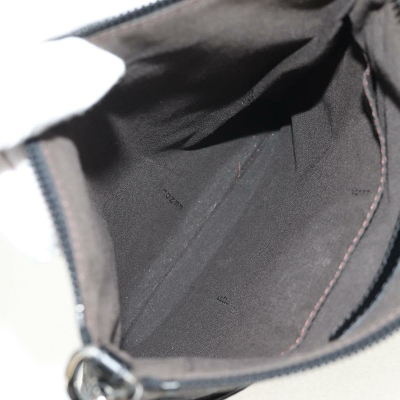 【日本直送】FENDI Zucchino帆布單肩包 黑色 銀色 正品 am9929V-10