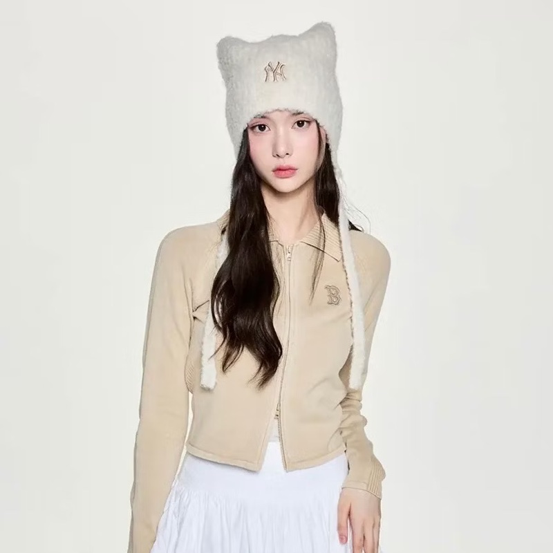 [全新]MLB 洪知秀同款 貓耳毛帽 繩子款 新年穿搭-2