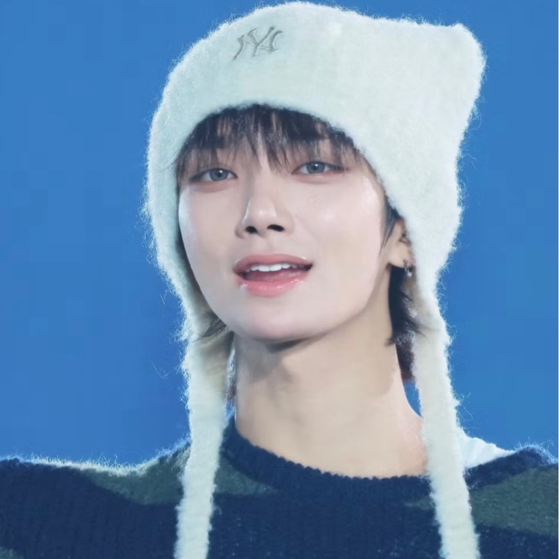 [全新]MLB 洪知秀同款 貓耳毛帽 繩子款 新年穿搭-4