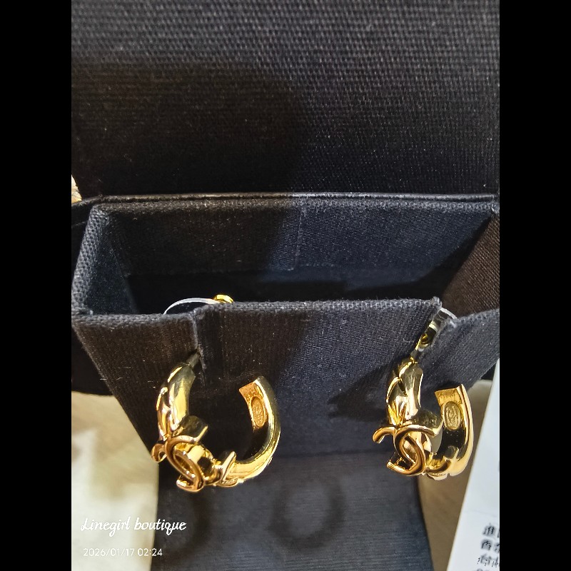 Chanel 26P新款菱格圈式耳環-6