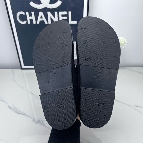 97新 Chanel 香奈兒 黑銀水鑽雙C涼鞋 37碼-12