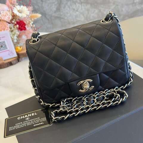 *SHIHNA名牌精品* CHANEL Mini Coco CF17 黑銀方胖 (保卡款)