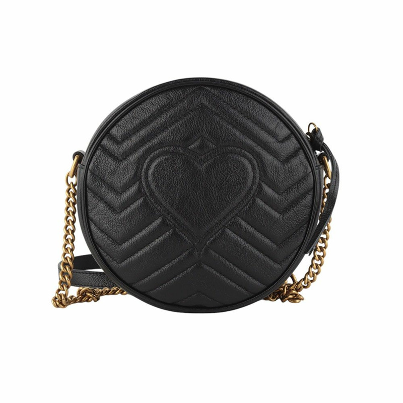 【包稅】GUCCI 550154 GG Marmont 迷你圓形斜背包-2