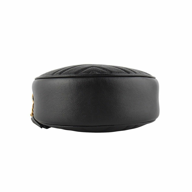 【包稅】GUCCI 550154 GG Marmont 迷你圓形斜背包-5