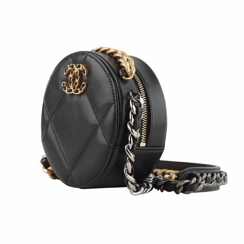 【包稅】CHANEL AP0945 羊皮圓形鏈條迷你斜背包 B7147-1-1
