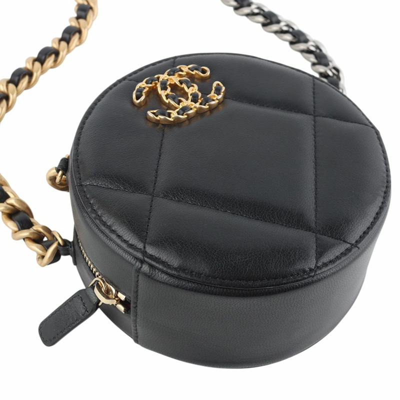 【包稅】CHANEL AP0945 羊皮圓形鏈條迷你斜背包 B7147-1-4