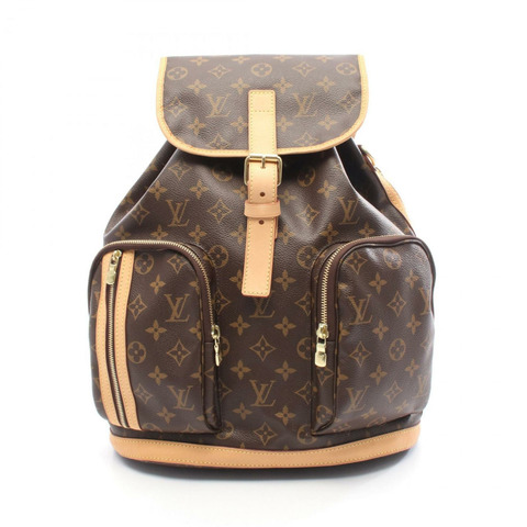 路易威登 Sac Ado Bosphor 雙肩包，塗層帆布和皮革，Monogram 圖案，女士，棕色，M40107