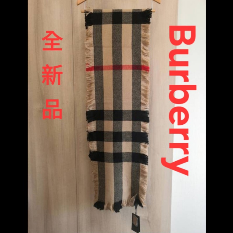 原價2萬2／全新／Burberry ／時尚女神羊毛圍巾圍脖-0