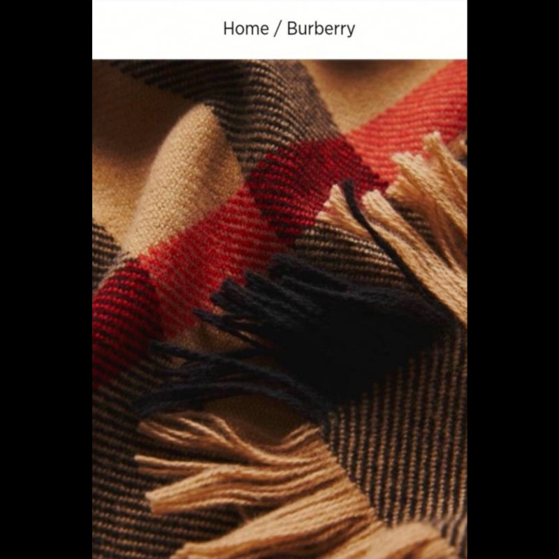 原價2萬2／全新／Burberry ／時尚女神羊毛圍巾圍脖-3