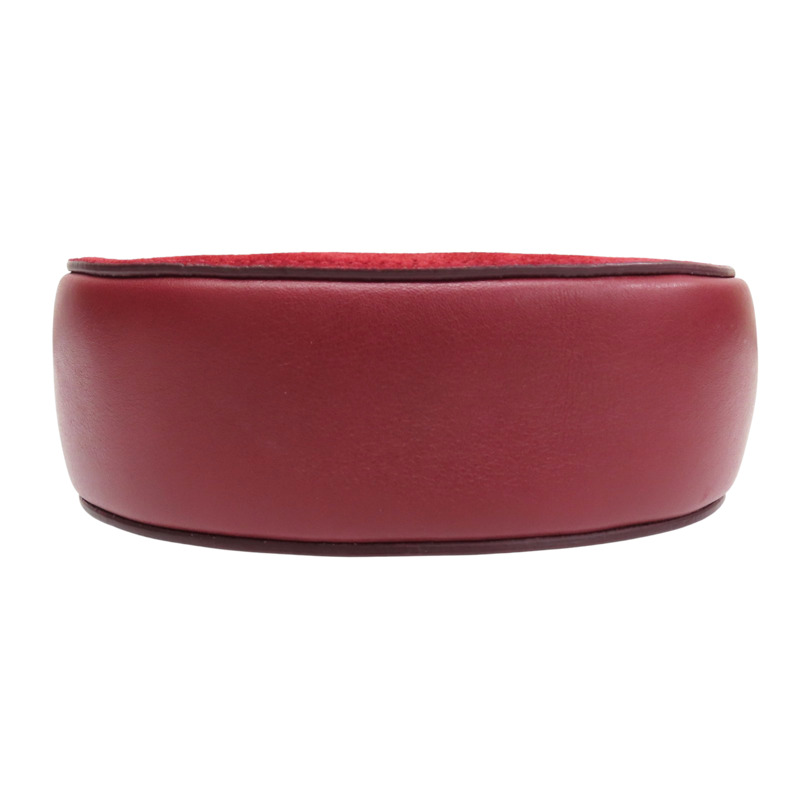 紅色麂皮拚蛇皮 鏈帶肩背包【Chloe 克羅伊】 3S1031 H8V-3