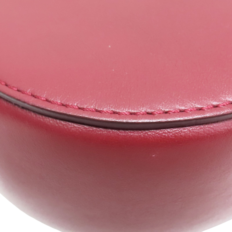 紅色麂皮拚蛇皮 鏈帶肩背包【Chloe 克羅伊】 3S1031 H8V-10