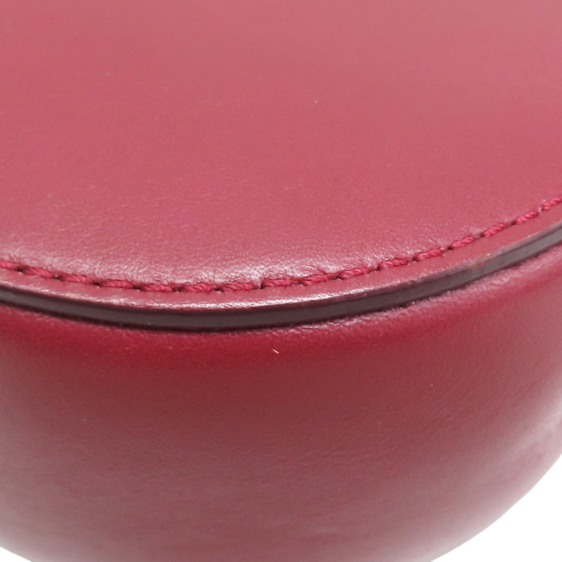 紅色麂皮拚蛇皮 鏈帶肩背包【Chloe 克羅伊】 3S1031 H8V-11