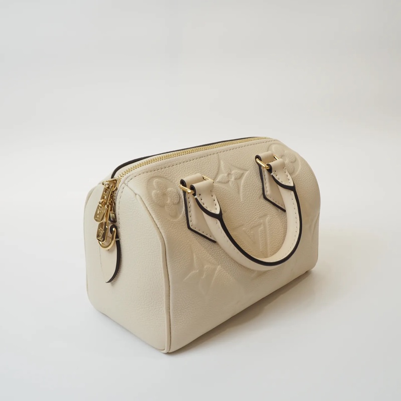 LOUIS VUITTON奶昔白壓紋Speedy20-1