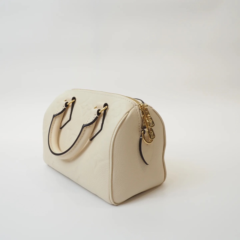 LOUIS VUITTON奶昔白壓紋Speedy20-8