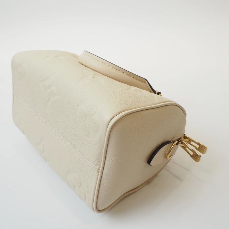 LOUIS VUITTON奶昔白壓紋Speedy20-13