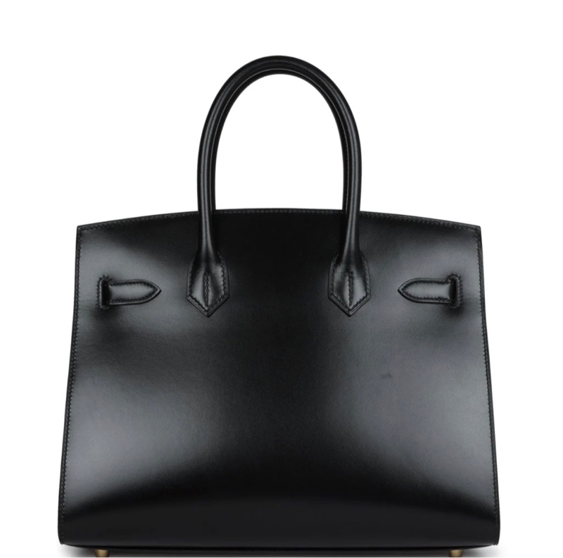 (罕見霸氣）Hermès Birkin Sellier 30 Black Box Gold Hardware-3