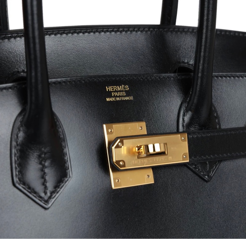 (罕見霸氣）Hermès Birkin Sellier 30 Black Box Gold Hardware-5