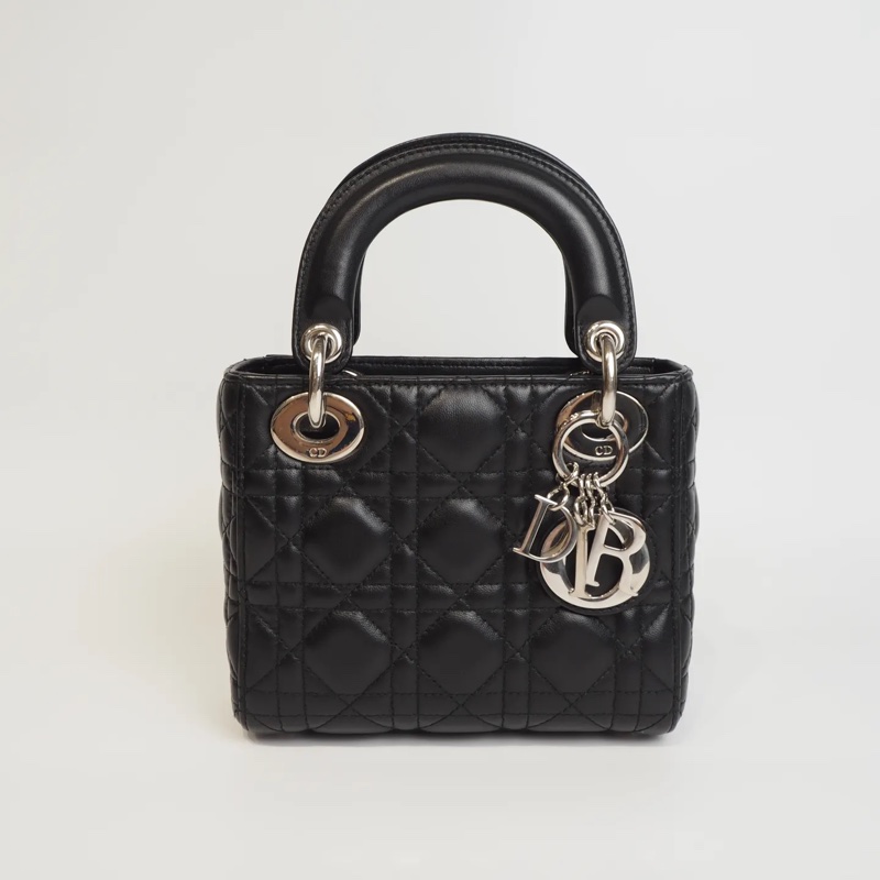 DIOR 三格黛妃黑銀-7