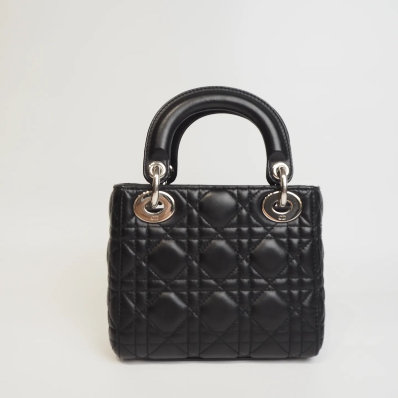 DIOR 三格黛妃黑銀-10