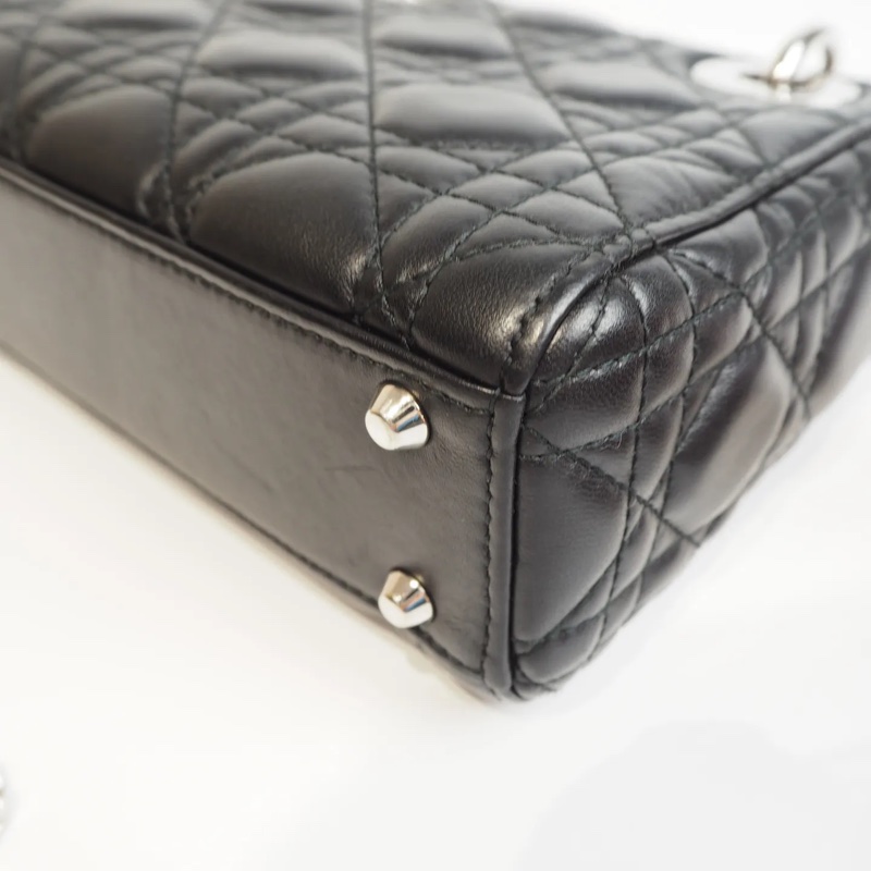 DIOR 三格黛妃黑銀-15