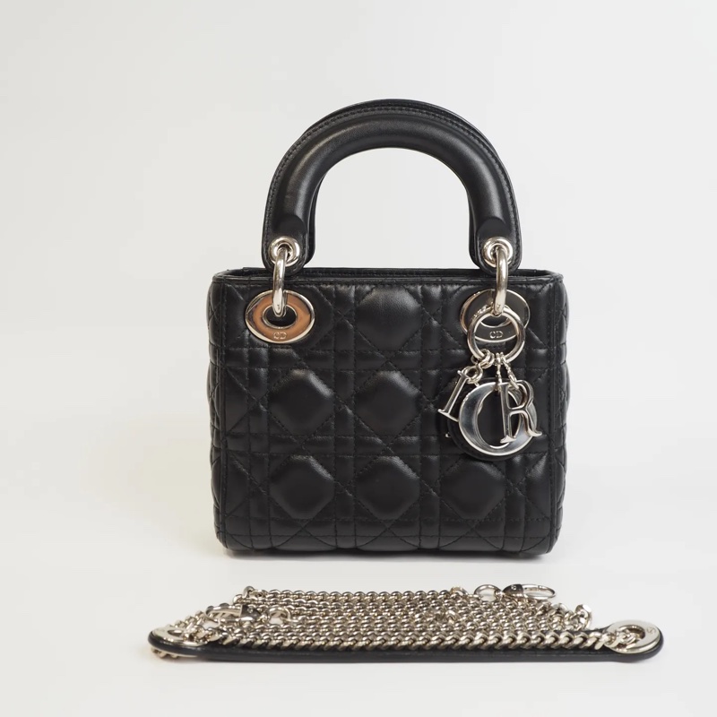 DIOR 三格黛妃黑銀-25