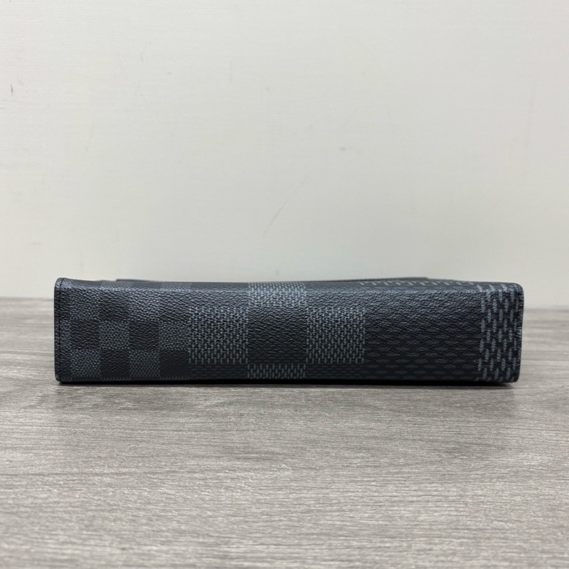 LV PochetteVoyage中號黑棋盤格花洗漱包芯片款 27*21*6 配件塵袋-4