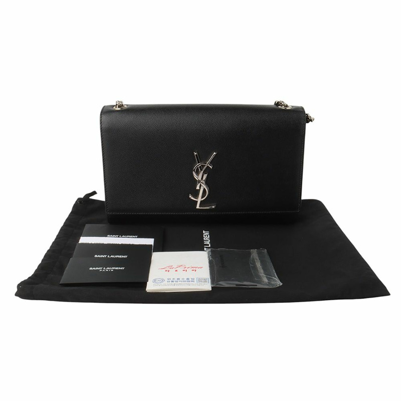 【包稅】SAINT LAURENT Monogram Silver Kate 手提包 364021 34286Y-7