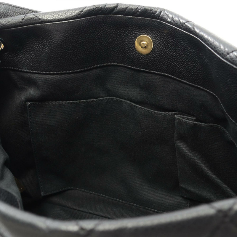 香奈兒女士絎縫托特包，小牛皮材質，黑色-8