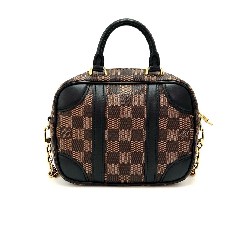 LV soupleBB棋盤格手提斜背包芯片款21*16*17 98新配件塵袋-6