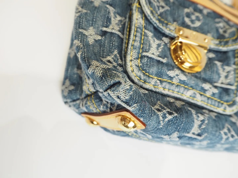 LOUIS VUITTON Baggy 單寧 單肩包-22