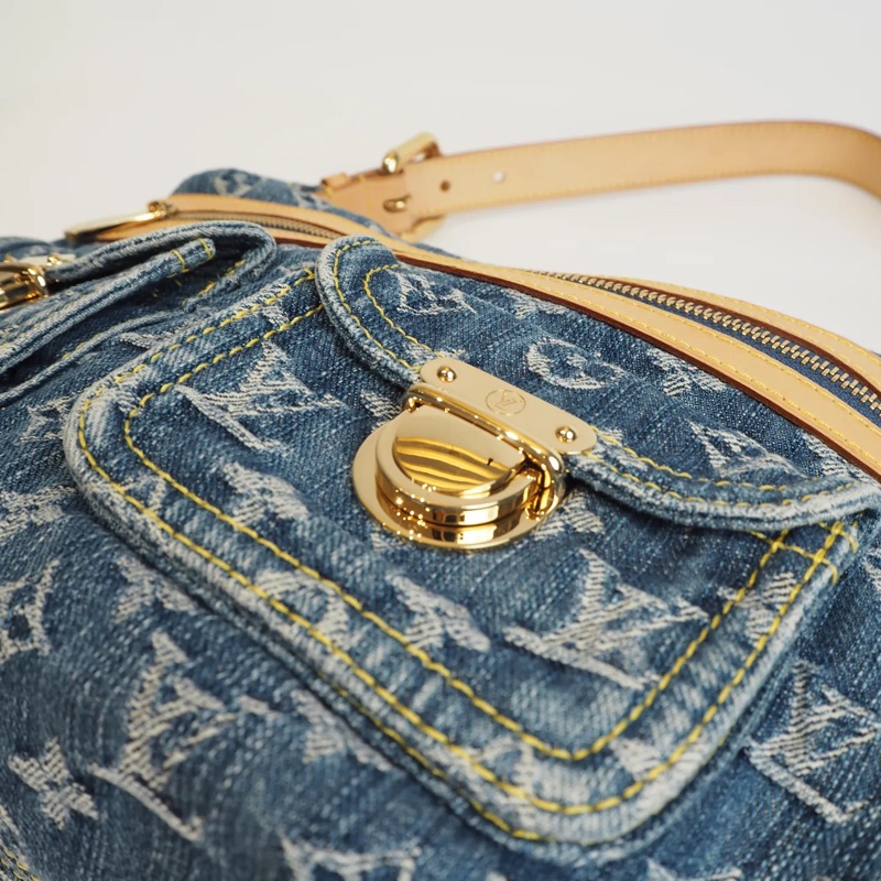 LOUIS VUITTON Baggy 單寧 單肩包-29