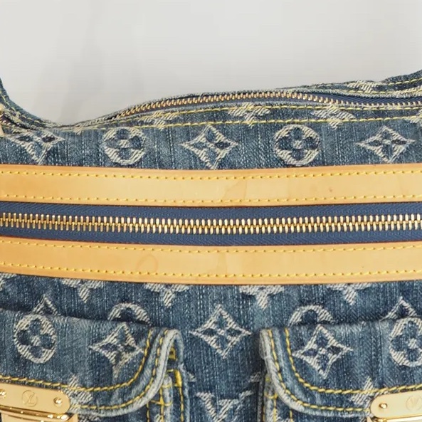 LOUIS VUITTON Baggy 單寧 單肩包-32