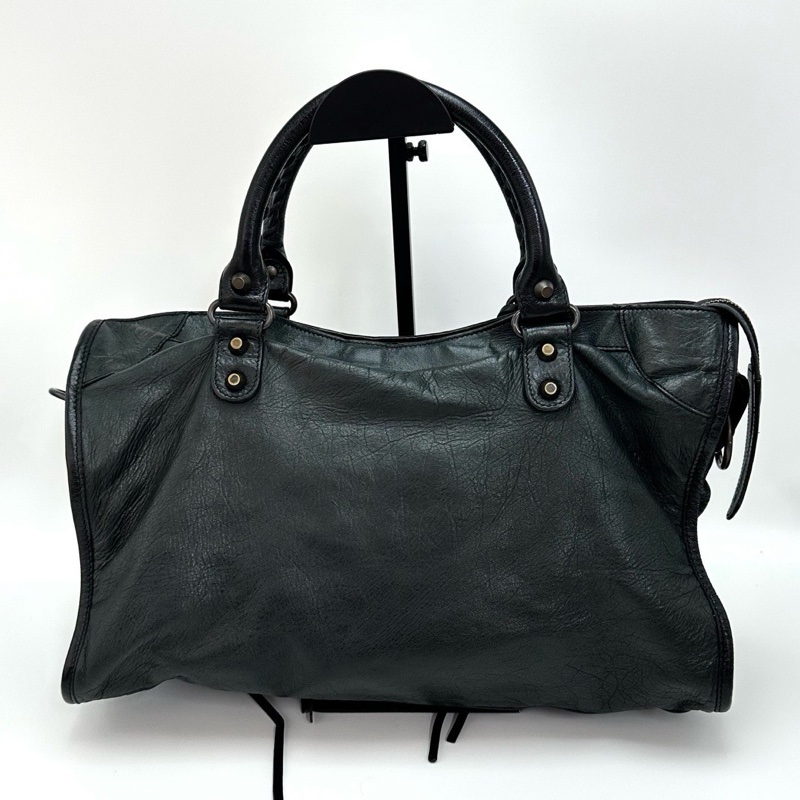 BALENCIAGA LE CITY中號手提肩背機車包38*24*13.5 98新配件塵袋鏡子-6