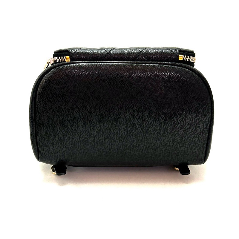 CHANEL 22B黑金荔枝牛皮後背包24*25*17 98新配件塵袋購證-4