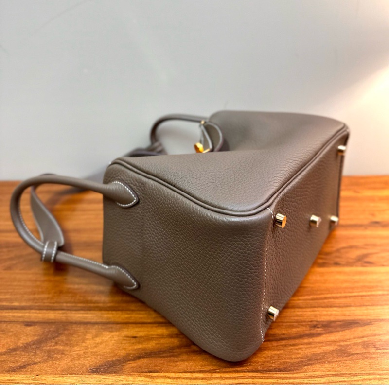 HERMES 大象灰金扣Lindy26手提肩背包26*17*13 98新配件塵袋-3
