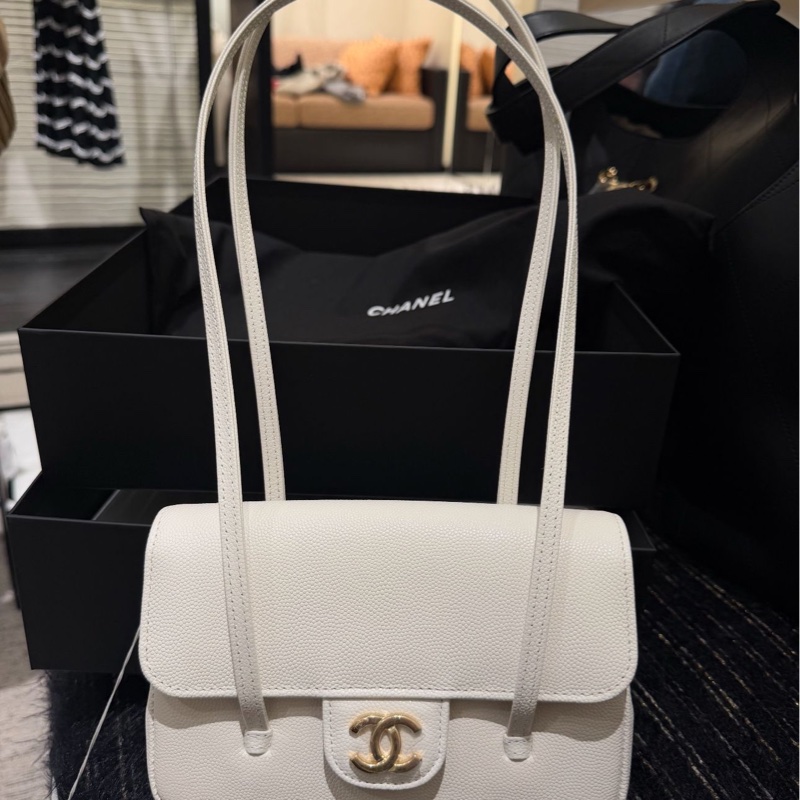 Chanel 26P mini Preppy Coco 白色牛皮 Jennie同款-0