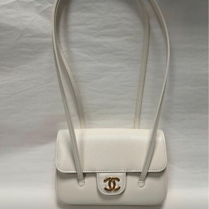 Chanel 26P mini Preppy Coco 白色牛皮 Jennie同款-2