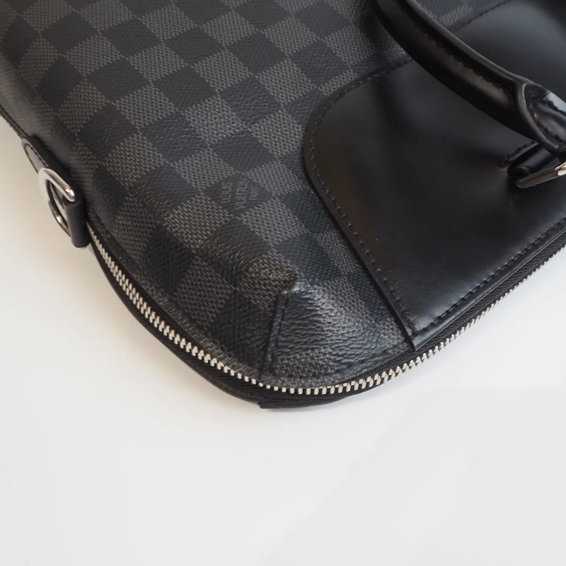 LOUIS VUITTON黑棋盤格公事包-10