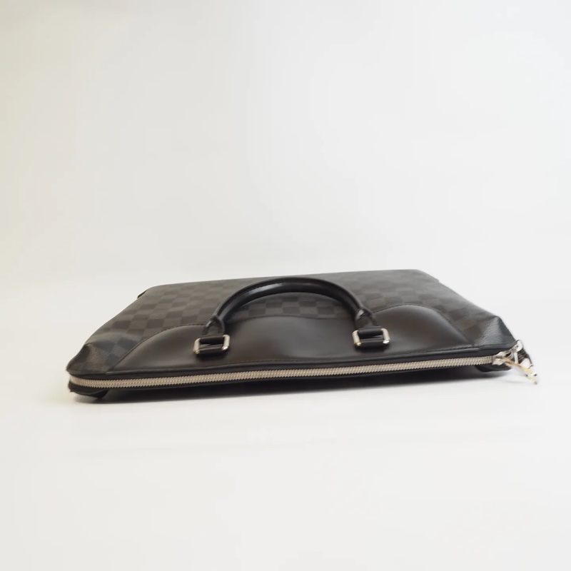 LOUIS VUITTON黑棋盤格公事包-16