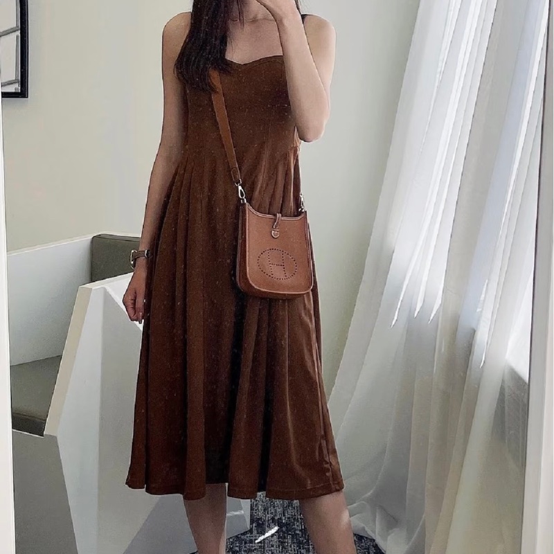 HERMES 金棕銀扣mini肩背斜背包18*18*6 98新配件盒子塵袋購證-0