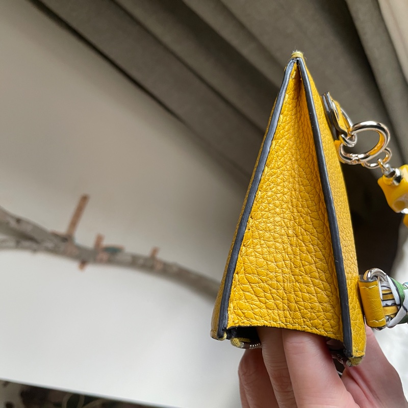 Fendi 🌟手機包/斜背包/ 肩背包/卡包/錢包/腰包/WOC🌟正品🌟況不錯🌟男女皆可🌟黃色招財-27