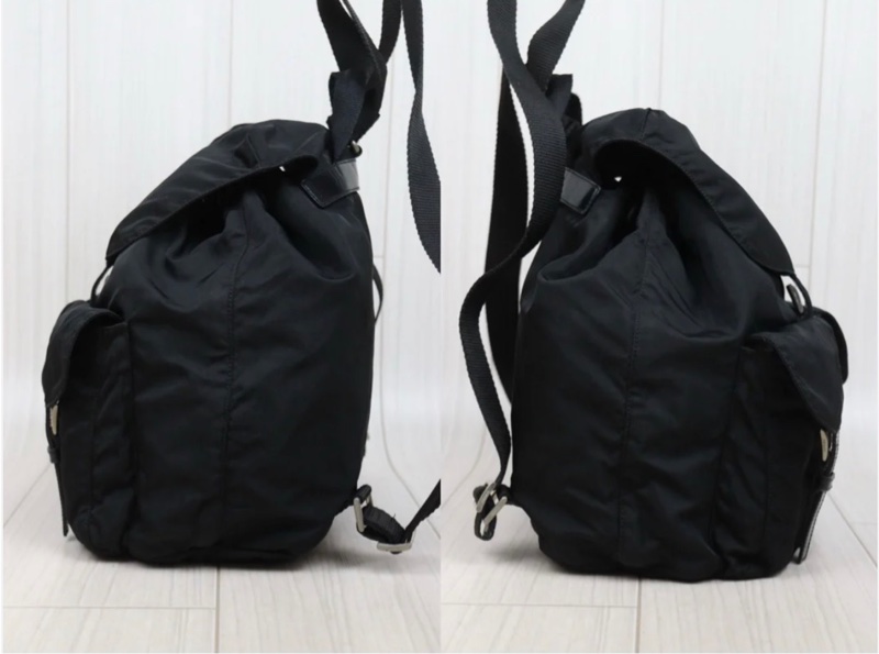 「JL精品代購」 9新 Prada  黑色 降落傘 後背包 中號-4