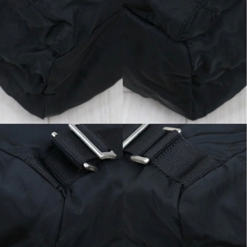 「JL精品代購」 9新 Prada  黑色 降落傘 後背包 中號-8