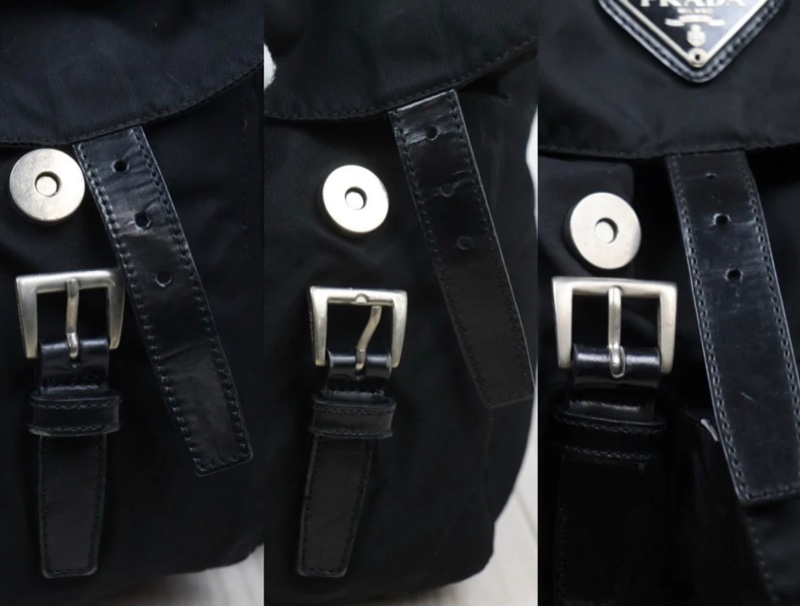 「JL精品代購」 9新 Prada  黑色 降落傘 後背包 中號-9