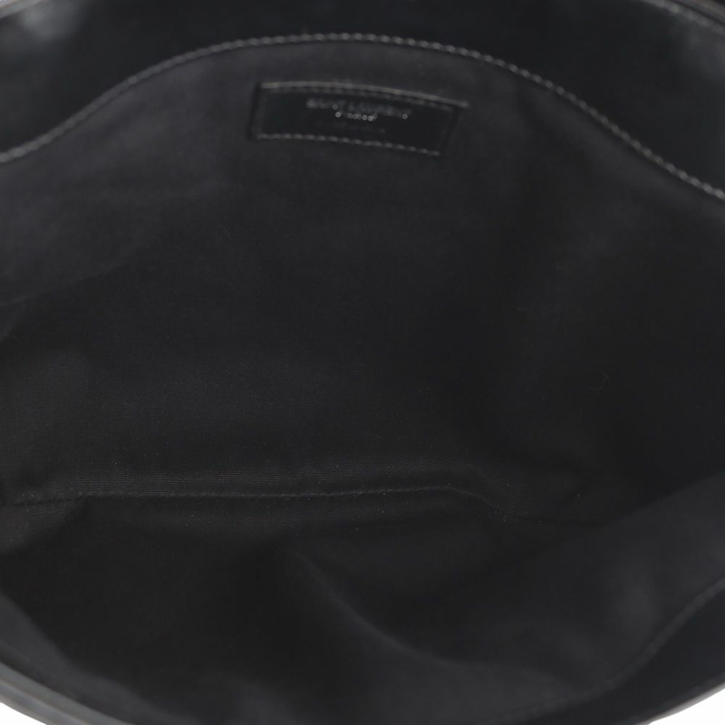 【包稅】SAINT LAURENT Matelassé 翻蓋 Loulou 手拿包 銀色-6