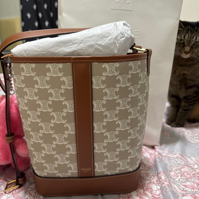 Celine水桶包小號白色-0