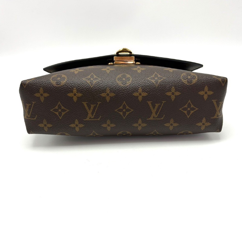 LV 黑拼老花金扣肩背斜背信封包26*17*7 98新配件塵袋-4