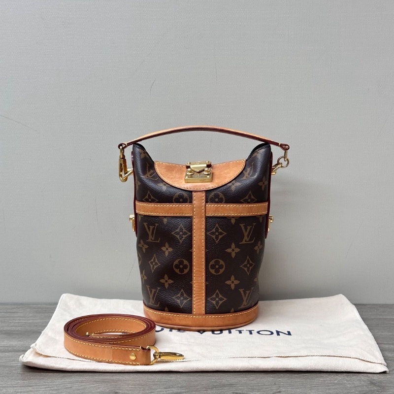 LV 經典老花大號手提肩背斜背薯條包14*22*14 98新配件塵袋-1