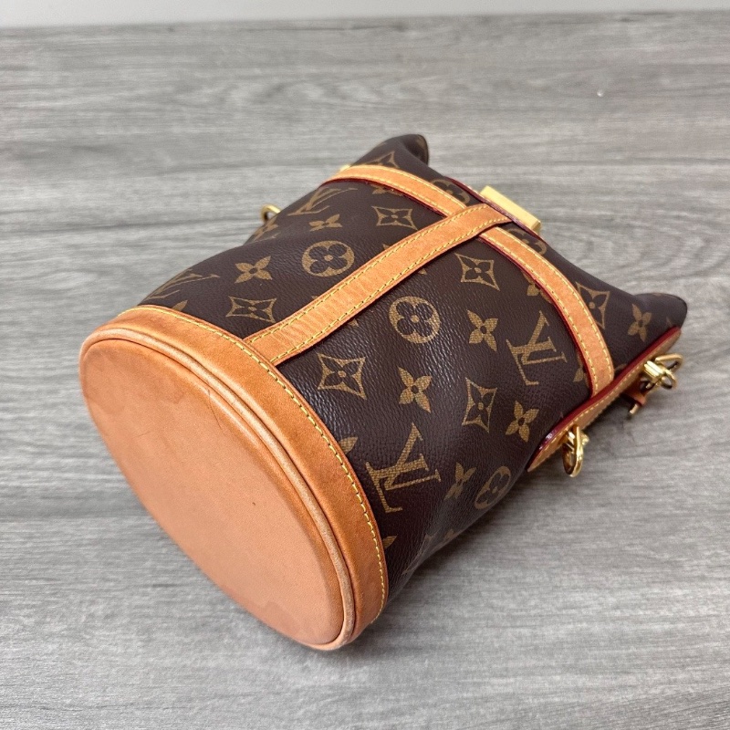LV 經典老花大號手提肩背斜背薯條包14*22*14 98新配件塵袋-3